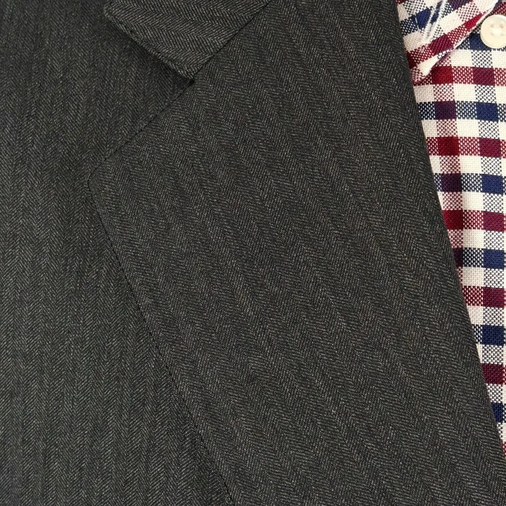 Brooks Brothers Golden Fleece Men's Sport Coat Two Button Gray‎ Herringbone 48R